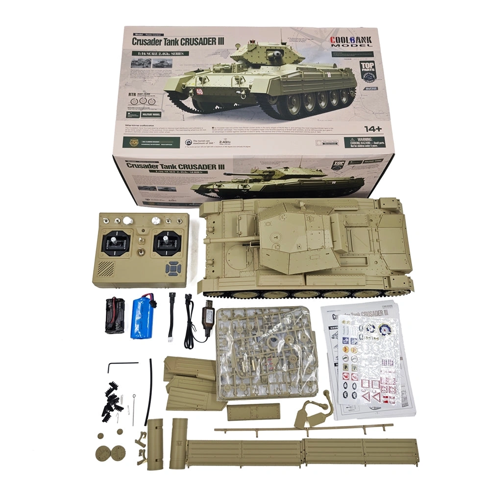 CoolBank G2078 1/16 British Crusader RC Tank – Action, Sound & Speed!